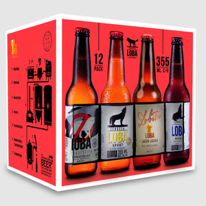 12 Pack Surtido Cerveza Loba Artesanal